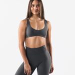 Clothing IE Alphalete Women Aura Sculpt Bra Pewter Grey 2L440052