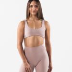 Clothing IE Alphalete Women Aura Sculpt Bra Porcelain Brown 2L440046