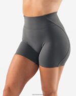 Clothing IE Alphalete Women Aura Short 5" Pewter Grey 2L4400309