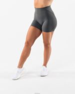 Clothing IE Alphalete Women Aura Short 5" Pewter Grey 2L4400309 - Image 3