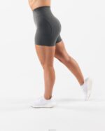 Clothing IE Alphalete Women Aura Short 5" Pewter Grey 2L4400309 - Image 4