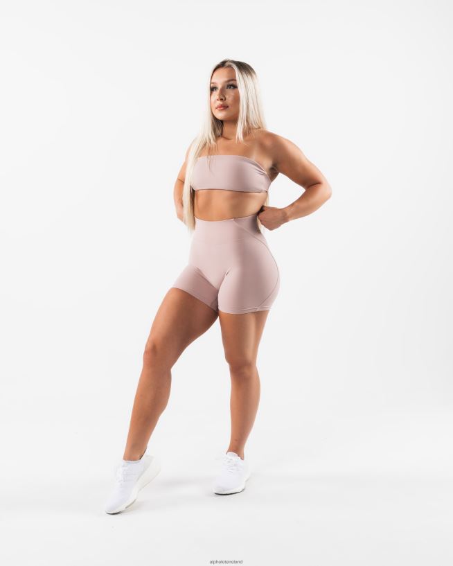 Clothing IE Alphalete Women Aura Short 5" Porcelain Brown 2L4400307 - Image 2