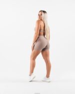 Clothing IE Alphalete Women Aura Short 5" Sand Brown 2L4400308 - Image 2