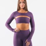 Clothing IE Alphalete Women Aura Shrug LS Aster Purple 2L4400242
