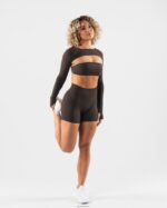 Clothing IE Alphalete Women Aura Shrug LS Cashmere Brown 2L4400246 - Image 2
