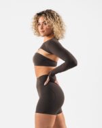 Clothing IE Alphalete Women Aura Shrug LS Cashmere Brown 2L4400246 - Image 3