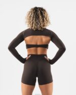 Clothing IE Alphalete Women Aura Shrug LS Cashmere Brown 2L4400246 - Image 4