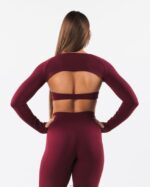 Clothing IE Alphalete Women Aura Shrug LS Cran Red 2L4400240 - Image 4