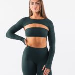 Clothing IE Alphalete Women Aura Shrug LS Cypress Green 2L4400241