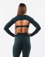 Clothing IE Alphalete Women Aura Shrug LS Cypress Green 2L4400241 - Image 4