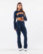 Clothing IE Alphalete Women Aura Shrug LS Ink Blue 2L4400243 - Image 2