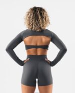 Clothing IE Alphalete Women Aura Shrug LS Pewter Grey 2L4400245 - Image 4