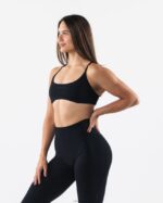Clothing IE Alphalete Women Aura Strappy Bra Black 2L440057 - Image 4