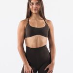 Clothing IE Alphalete Women Aura Strappy Bra Cashmere Brown 2L440054