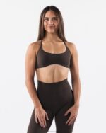 Clothing IE Alphalete Women Aura Strappy Bra Cashmere Brown 2L440054