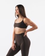 Clothing IE Alphalete Women Aura Strappy Bra Cashmere Brown 2L440054 - Image 4