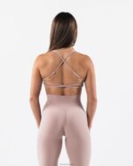 Clothing IE Alphalete Women Aura Strappy Bra Porcelain Brown 2L440045 - Image 2