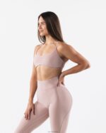 Clothing IE Alphalete Women Aura Strappy Bra Porcelain Brown 2L440045 - Image 4