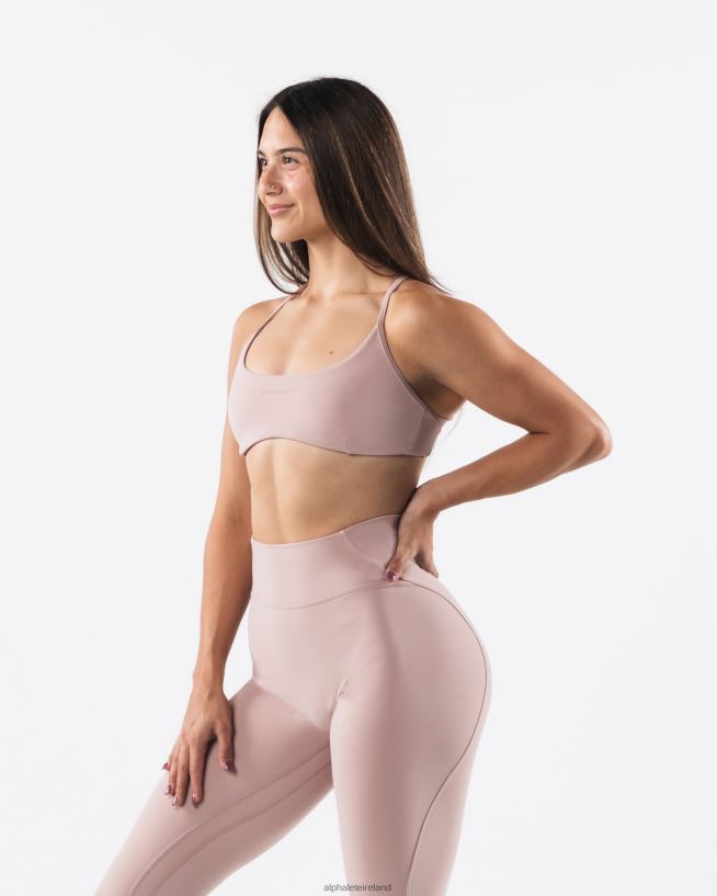 Clothing IE Alphalete Women Aura Strappy Bra Porcelain Brown 2L440045 - Image 4