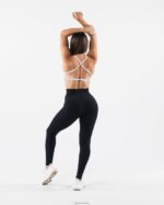 Clothing IE Alphalete Women Aura Strappy Bra White 2L440042 - Image 3
