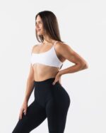 Clothing IE Alphalete Women Aura Strappy Bra White 2L440042 - Image 4