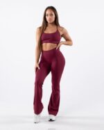 Clothing IE Alphalete Women Aura Strappy Longline Bra Cran Red 2L440028 - Image 3