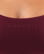 Clothing IE Alphalete Women Aura Strappy Longline Bra Cran Red 2L440028 - Image 5