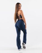 Clothing IE Alphalete Women Aura Strappy Longline Bra Ink Blue 2L440037 - Image 3