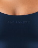 Clothing IE Alphalete Women Aura Strappy Longline Bra Ink Blue 2L440037 - Image 5