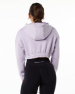 Clothing IE Alphalete Women Classic Capital Crop Hoodie Misty Lilac Purple 2L4400282 - Image 3