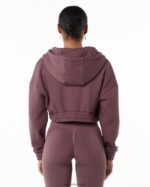 Clothing IE Alphalete Women Classic Capital Full-Zip Crop Jacket Autumn Red 2L4400278 - Image 4
