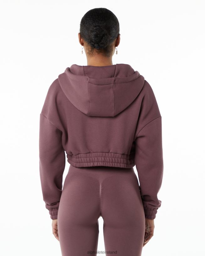 Clothing IE Alphalete Women Classic Capital Full-Zip Crop Jacket Autumn Red 2L4400278 - Image 4