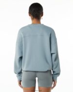 Clothing IE Alphalete Women Classic Crew Fog Blue 2L4400289 - Image 4