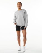 Clothing IE Alphalete Women Classic Crew Heather Grey 2L4400288 - Image 2