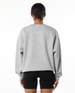 Clothing IE Alphalete Women Classic Crew Heather Grey 2L4400288 - Image 4