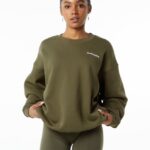 Clothing IE Alphalete Women Classic Crew Willow Green 2L4400261