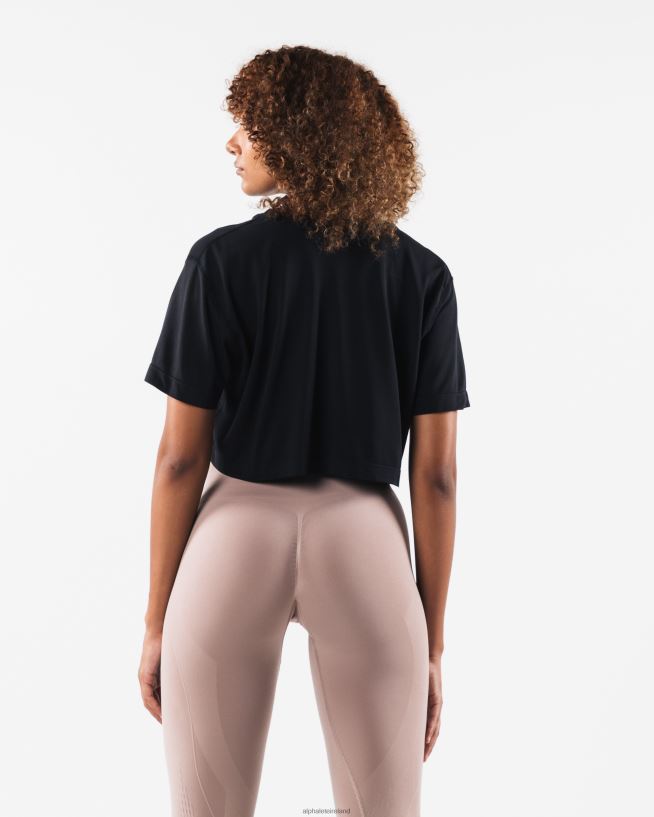 Clothing IE Alphalete Women Core Airtech SS Crop Black 2L4400210 - Image 4
