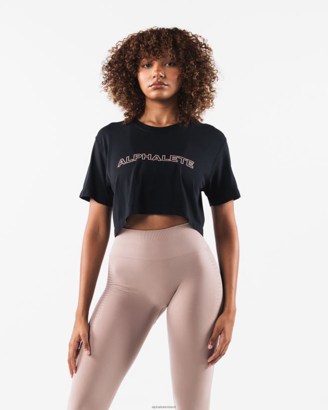 Clothing IE Alphalete Women Core Airtech SS Crop Black 2L4400210 - Image 1