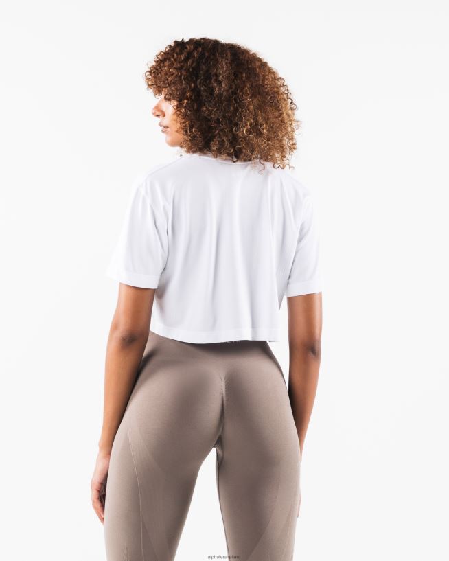 Clothing IE Alphalete Women Core Airtech SS Crop White 2L4400202 - Image 4