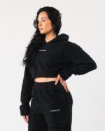Clothing IE Alphalete Women King Crop Hoodie Black 2L4400277 - Image 3