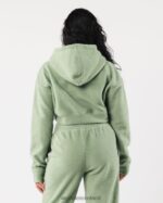 Clothing IE Alphalete Women King Crop Hoodie Sage Green 2L4400275 - Image 4