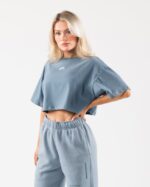 Clothing IE Alphalete Women Origin Crop Glacier Blue 2L4400189 - Image 3