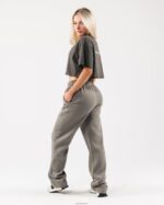 Clothing IE Alphalete Women Origin Crop Pewter Brown 2L4400191 - Image 2