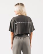 Clothing IE Alphalete Women Origin Crop Pewter Brown 2L4400191 - Image 4