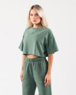 Clothing IE Alphalete Women Origin Crop Sage Green 2L4400190 - Image 3