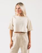 Clothing IE Alphalete Women Origin Crop Sea Salt Brown 2L4400187