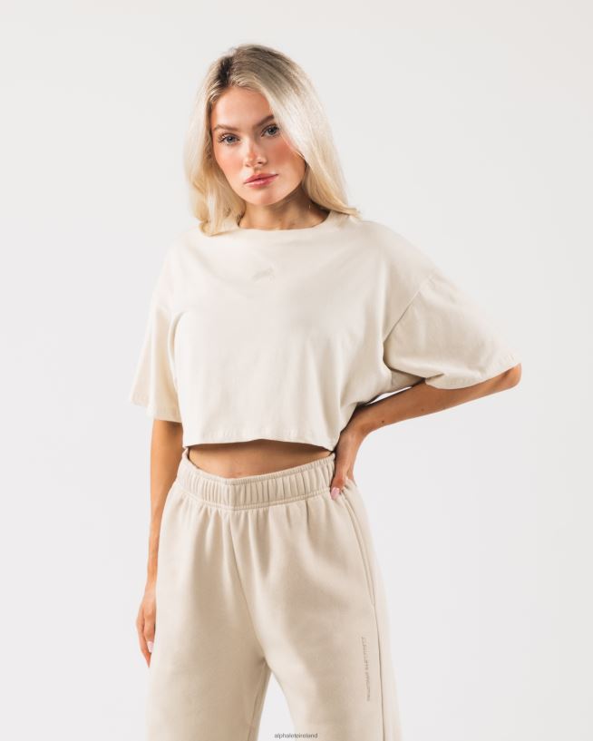 Clothing IE Alphalete Women Origin Crop Sea Salt Brown 2L4400187 - Image 3