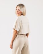 Clothing IE Alphalete Women Origin Crop Sea Salt Brown 2L4400187 - Image 4