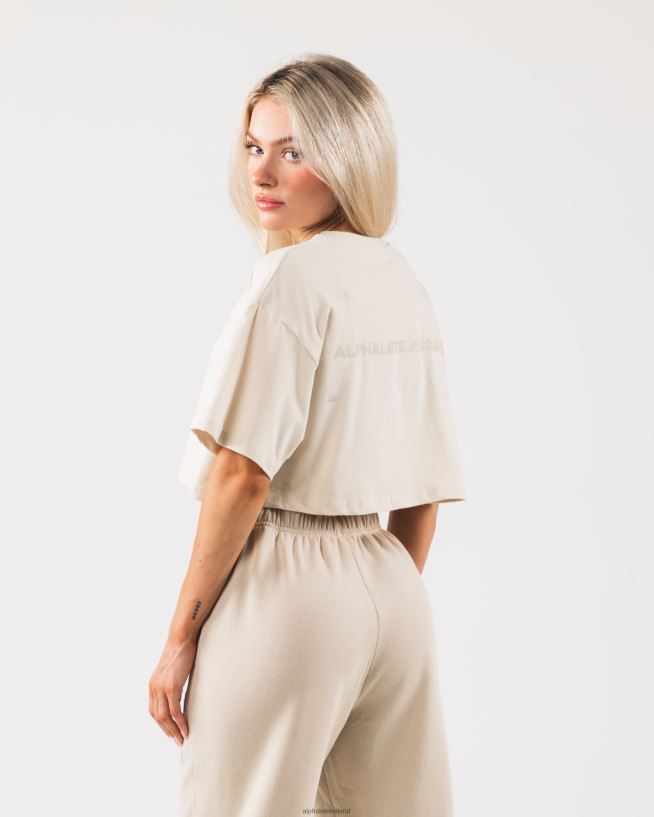 Clothing IE Alphalete Women Origin Crop Sea Salt Brown 2L4400187 - Image 4