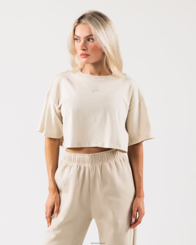 Clothing IE Alphalete Women Origin Crop Sea Salt Brown 2L4400187 - Image 1